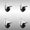 Service Caster 3 Inch 316SS Soft Rubber Swivel 3/8 Inch Threaded Stem Caster Set Lock Brake SCC SCC-SS316TSTTL20S314-SRS-381615-4 - alternate 1